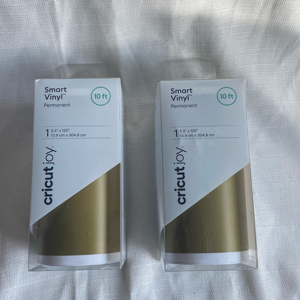 NIB- 2 Pk- Cricut Joy Permanent Smart Vinyl Gold 10 ft